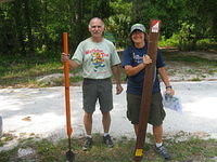 First Stage Kelly Park Permanent Course Installation - 25 Apr 2010.  First Class Work Crew consisted of Kris Mante, Russ Steinke and Ray Bruneau.